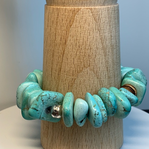 Silpada Sterling Silver, Howlite, Mahogany Seed, Coconut Shell Stretch Bracelet - Picture 7 of 12